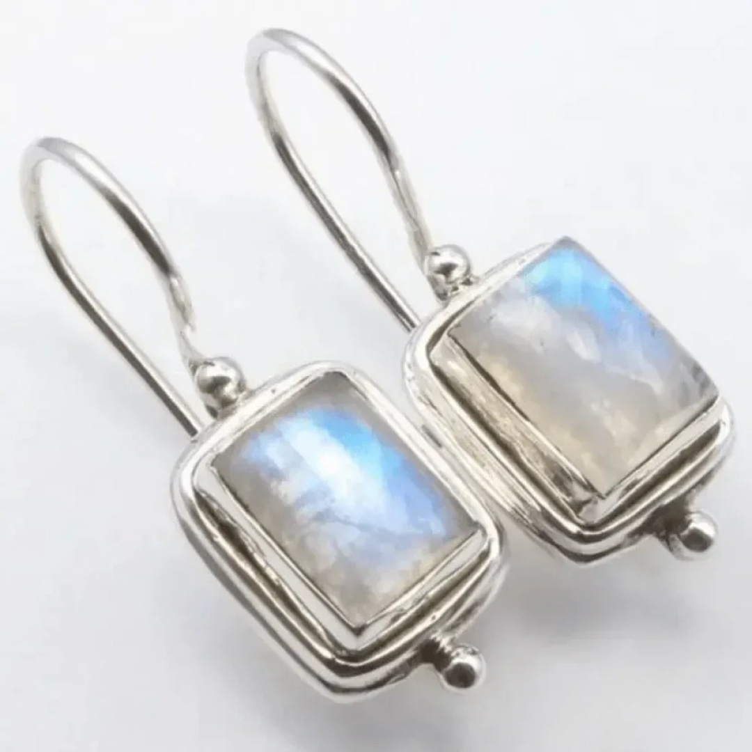 Theo™ | Pendientes de Piedra Cuadrada de Luna Vintage