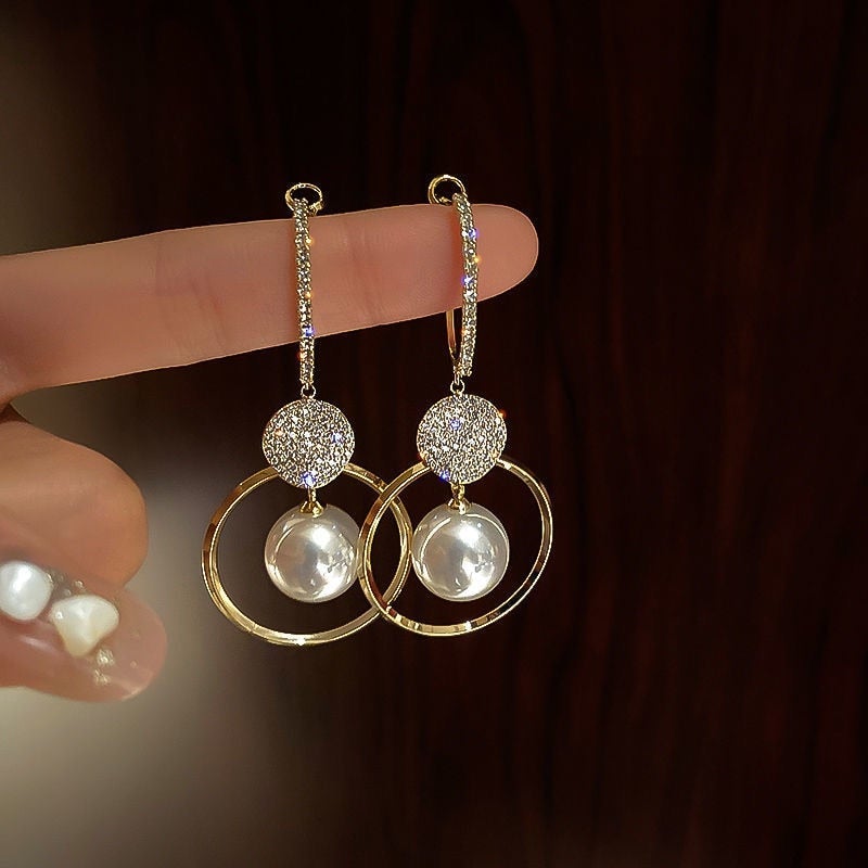 Pearluxe™ | Pendientes de Perla y Circonia