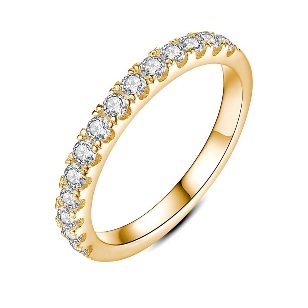 Eterna™ | Anillo de Boda de Moissanita Dorada