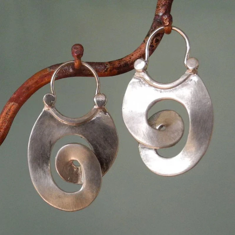 Lunara™ | Pendientes de Plata Irregulares Vintage