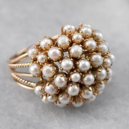 Ruby ™ | Anillo de Perla Incrustada