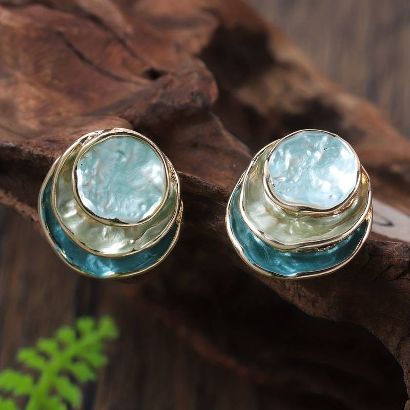 ArtLuxe™ | Pendientes Redondos Vintage de Múltiples Capas