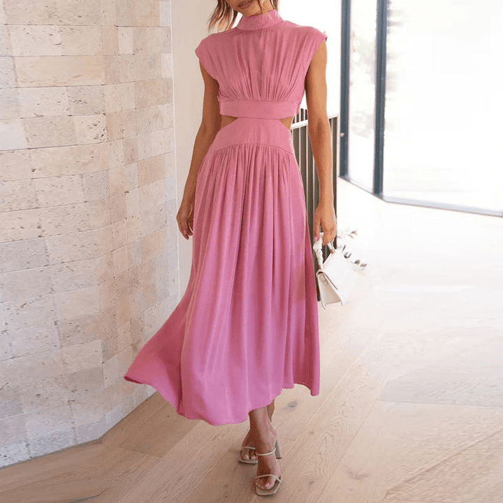 Blaise™ – High-Neck Midi Dress