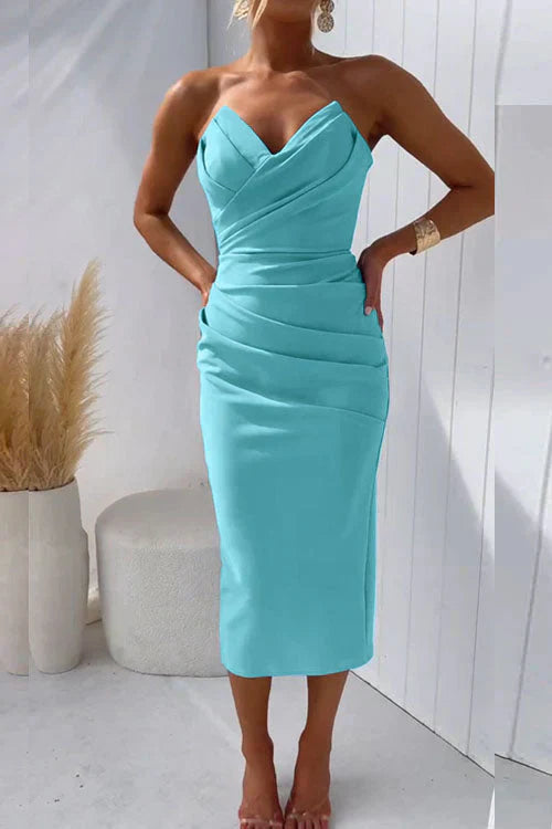 Rachel™ – Strapless Midi Dress