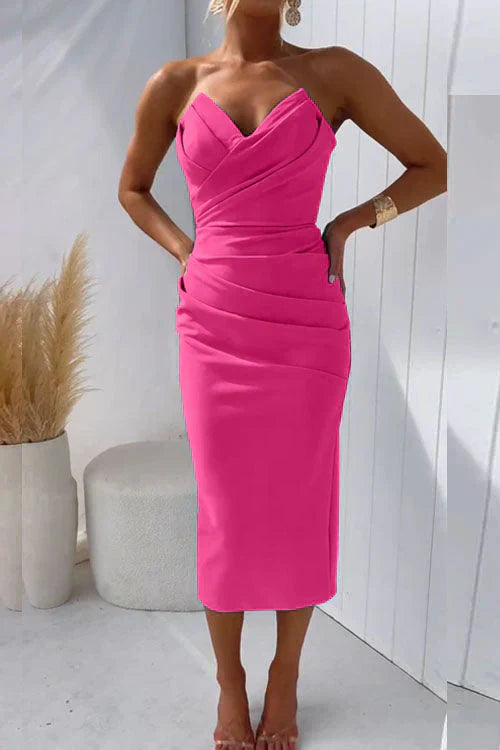 Rachel™ – Strapless Midi Dress