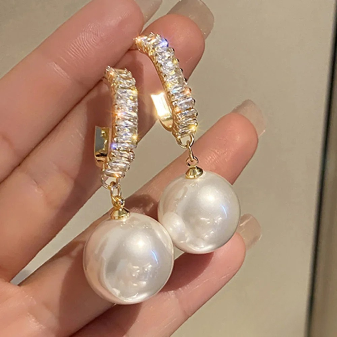 Isla™ | Pendientes de Perla y Circonio de Lujo