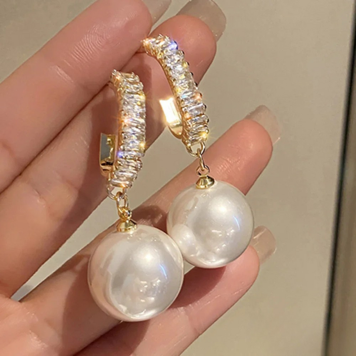 Isla™ | Pendientes de Perla y Circonio de Lujo