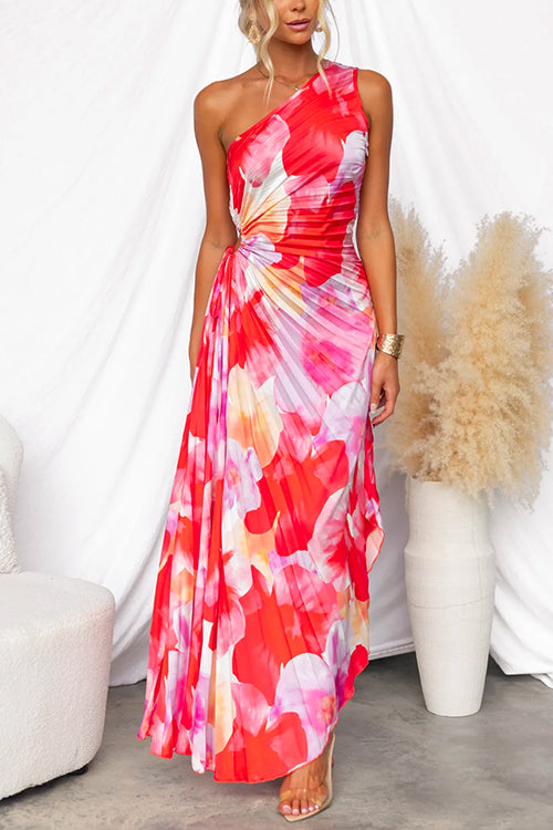 Kacie™- PLEATED ONE-SHOULDER DRESS