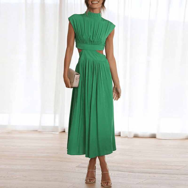 Blaise™ – High-Neck Midi Dress
