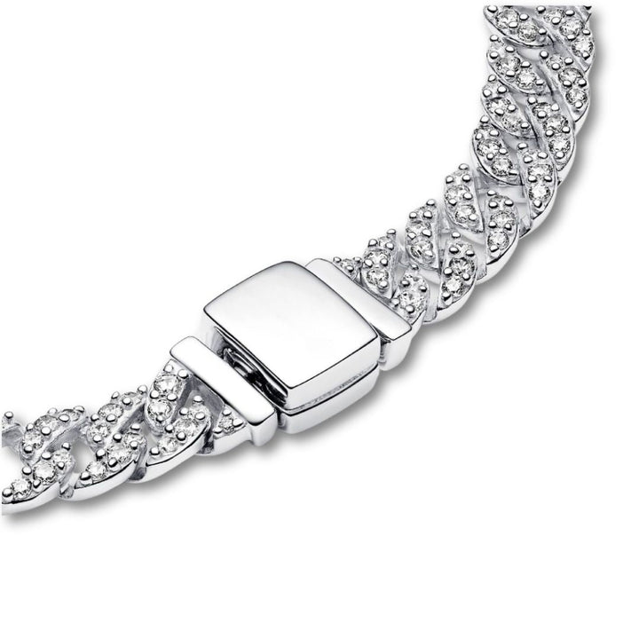Cubo™ | Pulsera Cubana de Moissanita Dorada