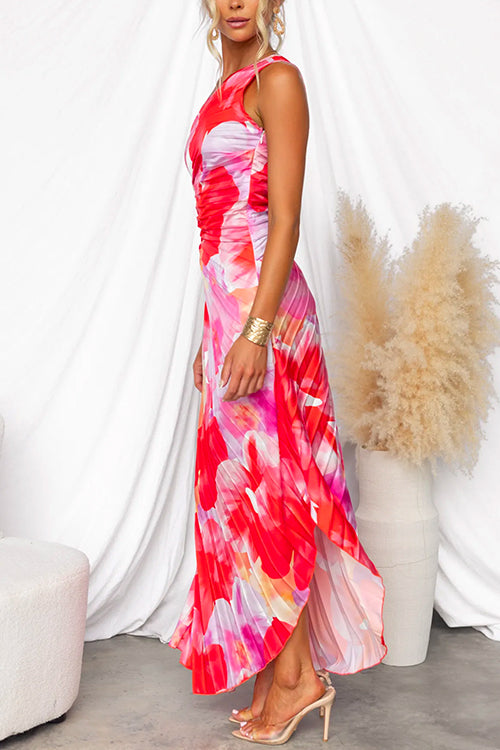 Kacie™- PLEATED ONE-SHOULDER DRESS