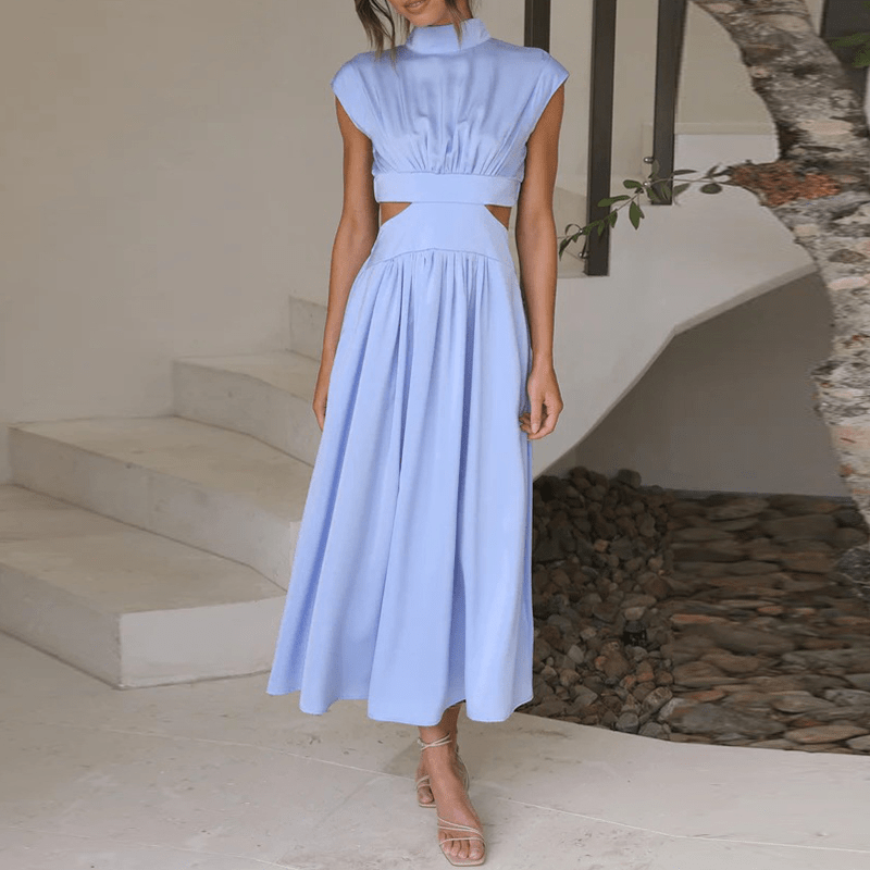 Blaise™ – High-Neck Midi Dress