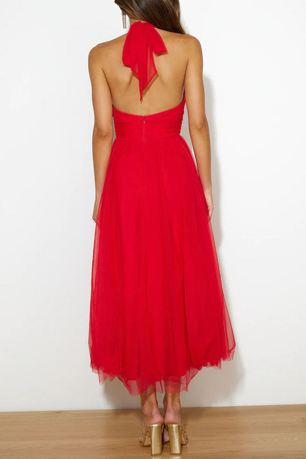 Phoebe™ – Halter Midi Dress