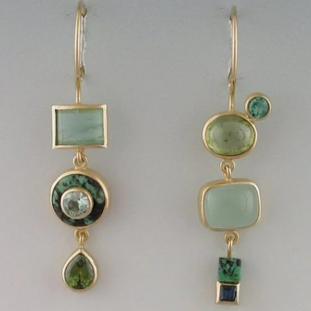 Emeralda™ | Pendientes colgantes verdes vintage para mujeres