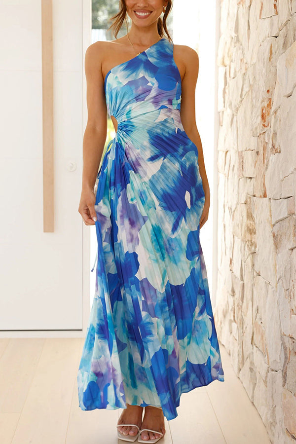 Hannah™ – One-Shoulder Floral Maxi Dress