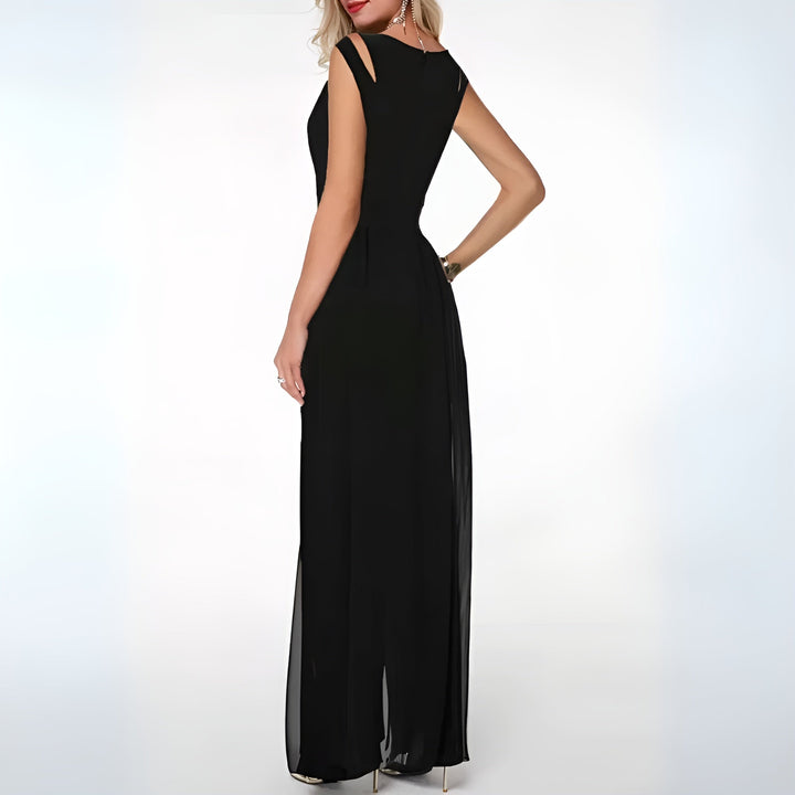 Chloe™ – Sleeveless Flared Jumpsuit