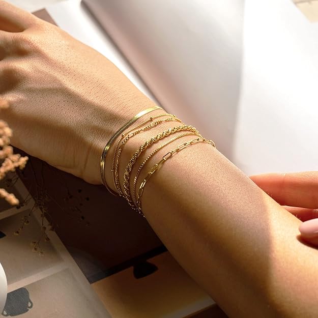 Vernetta™ | Conjunto de Pulseras de Oro