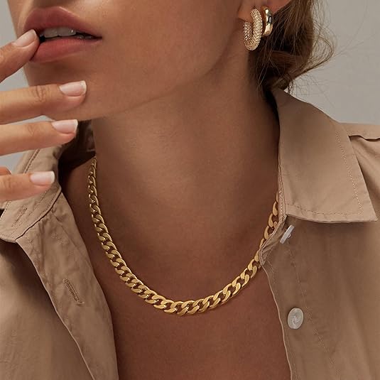 Cavaro™ | Collar Cubano Grueso de Oro