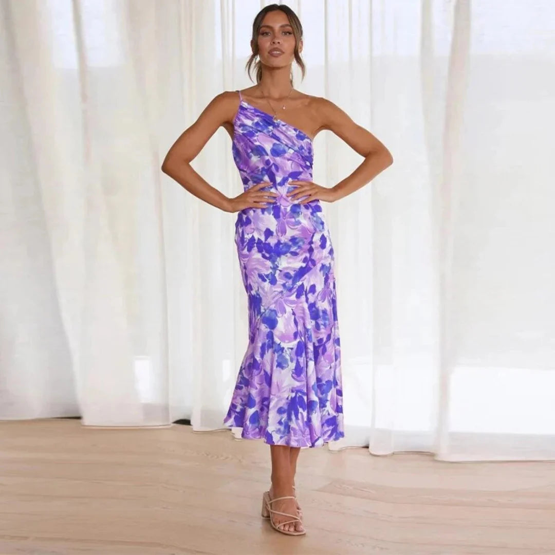 Eliza™ ONE-SHOULDER FLORAL DRESS