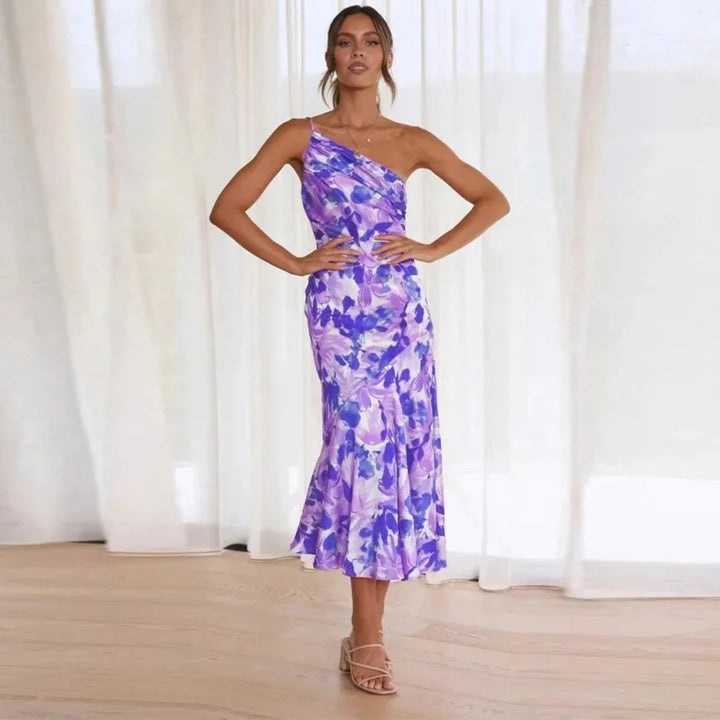 Eliza™ ONE-SHOULDER FLORAL DRESS