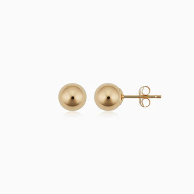 Ball™ | עגילי כדור בצבע זהב