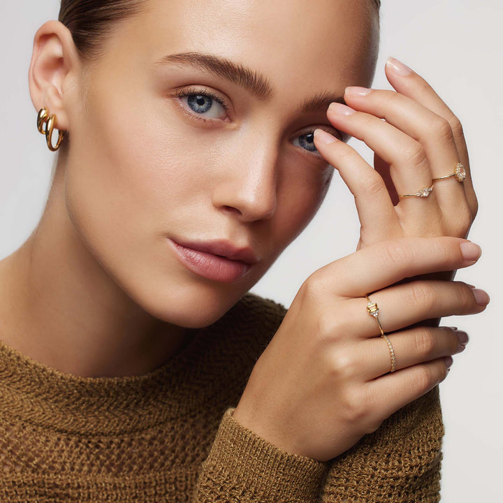 Muse™ | Anillo de Piedra Lunar Dorada