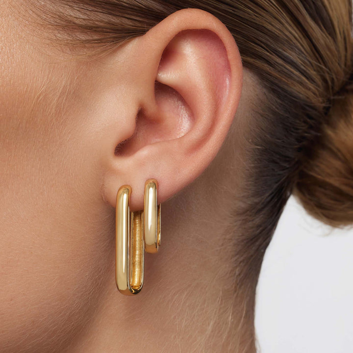 Icona™ | Pendientes grandes de aro dorados