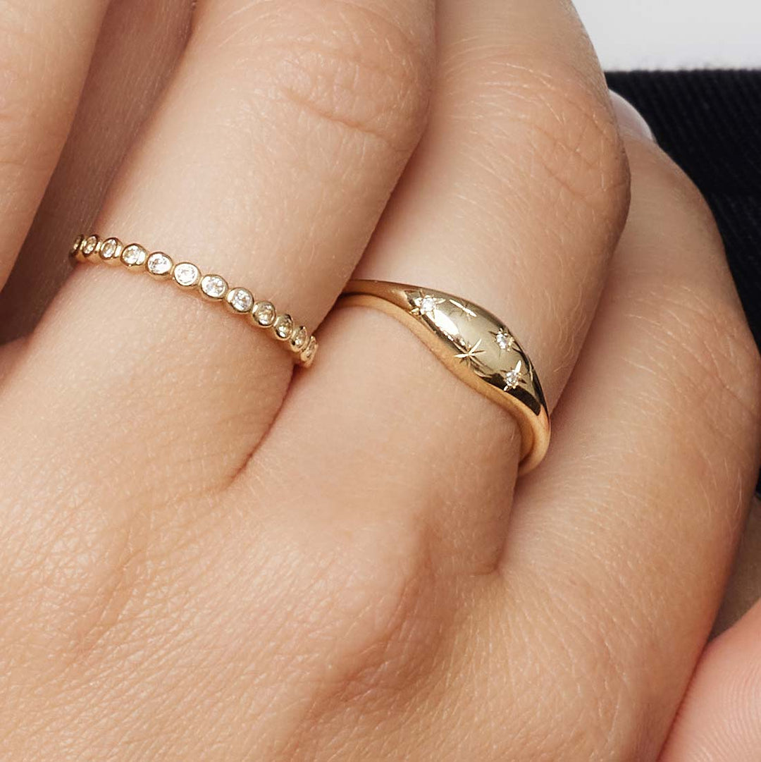 Dome™ | Anillo de Diamante Dorado