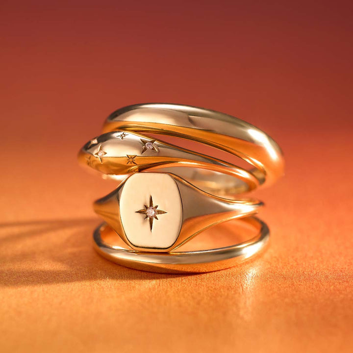 Dome™ | Anillo de Diamante Dorado