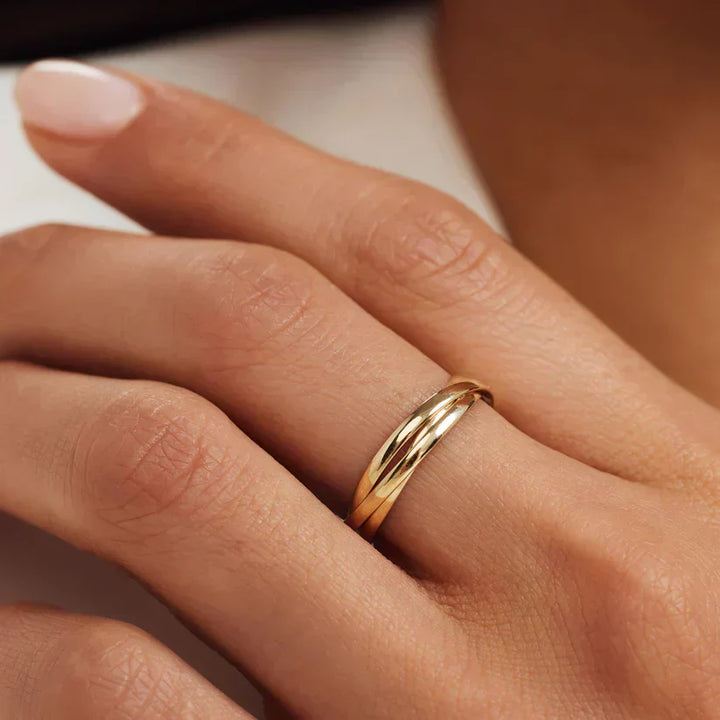 Lena™ | Anillo Trielle Dorado