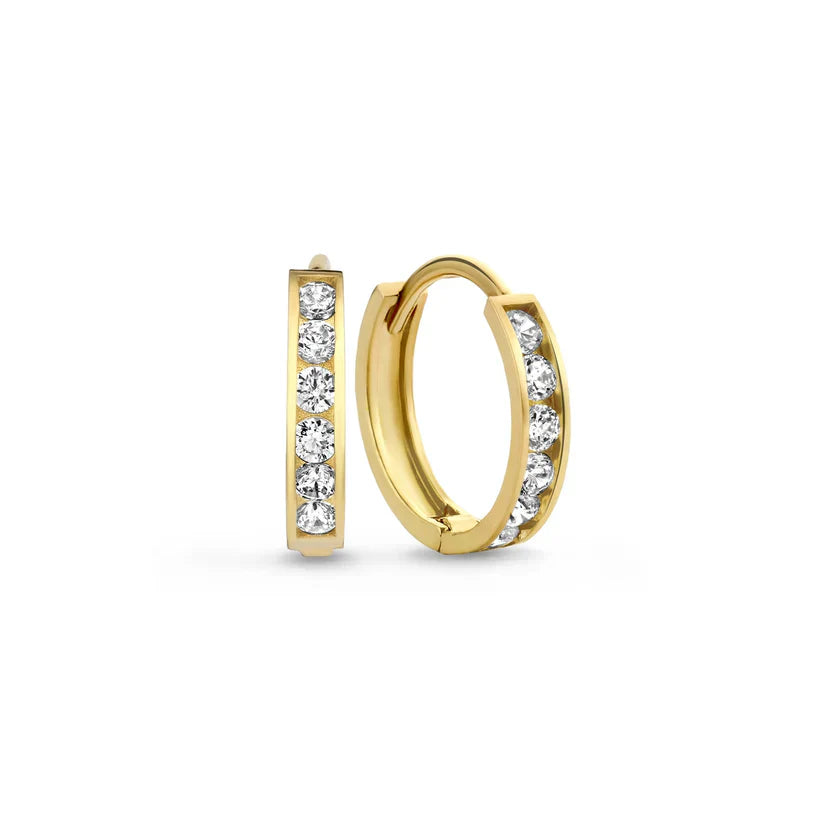 Brillane™ | Conjunto de Pendientes de Piedra Dorada