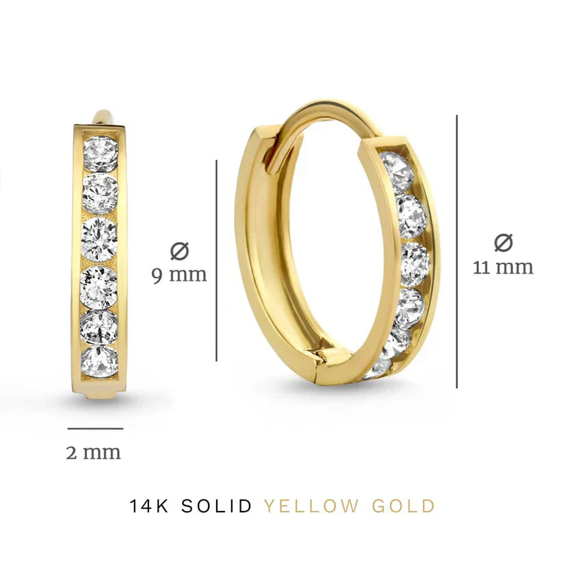 Brillane™ | Conjunto de Pendientes de Piedra Dorada