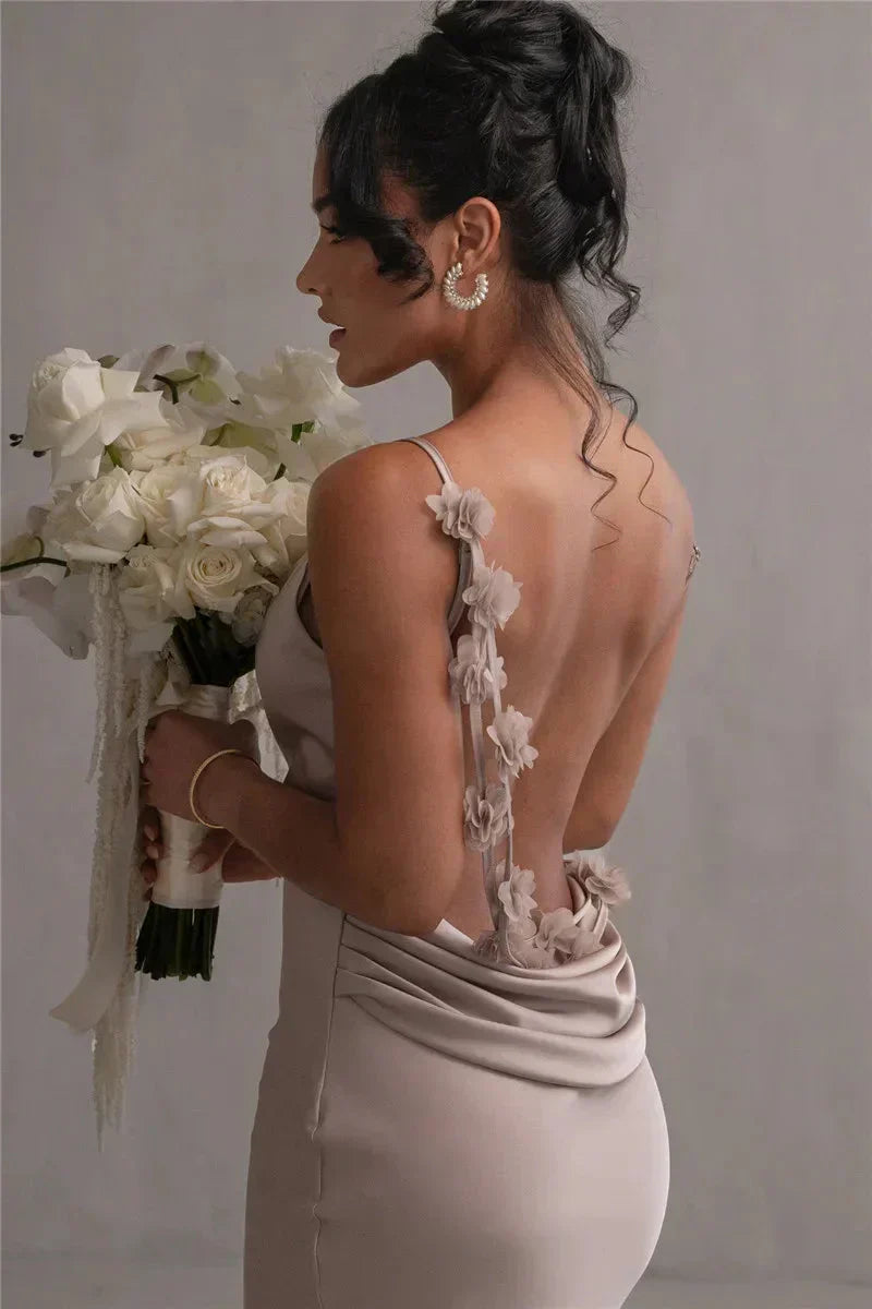 Lucy™ – Satin Floral Maxi Dress
