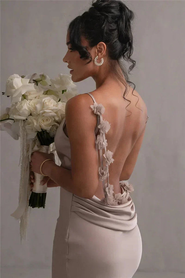Lucy™ – Satin Floral Maxi Dress