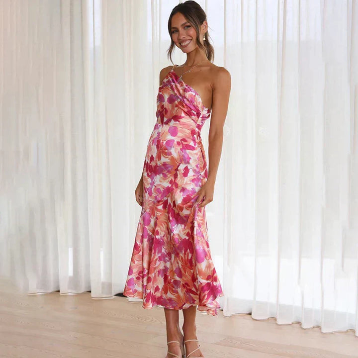 Eliza™ ONE-SHOULDER FLORAL DRESS