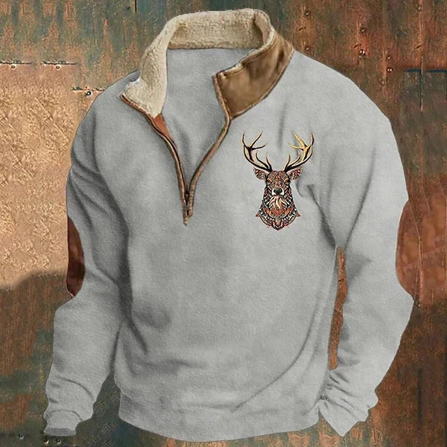 Christos Deer Motif Sweater