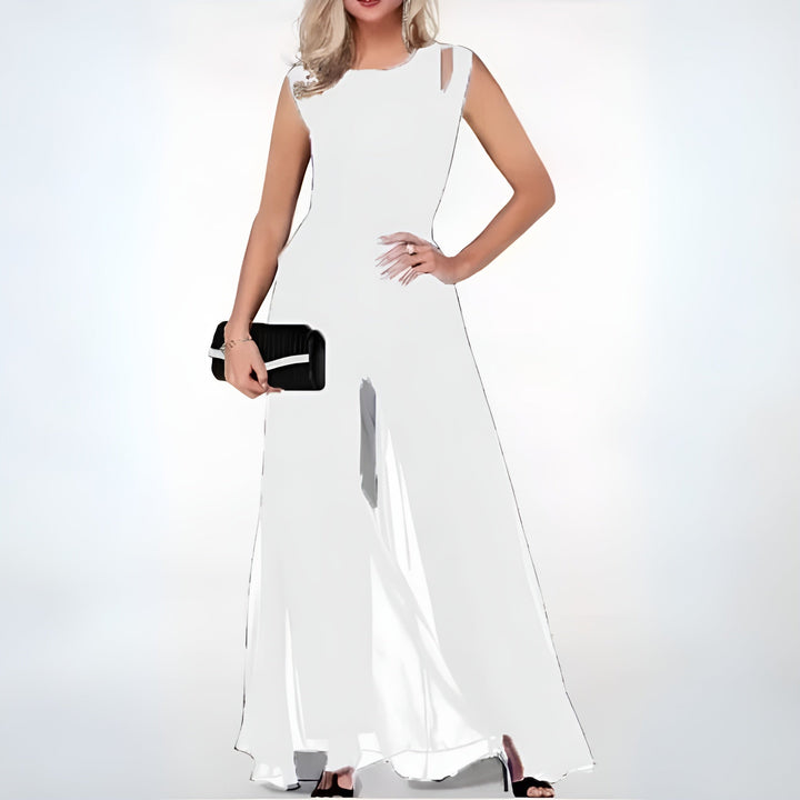 Chloe™ – Sleeveless Flared Jumpsuit