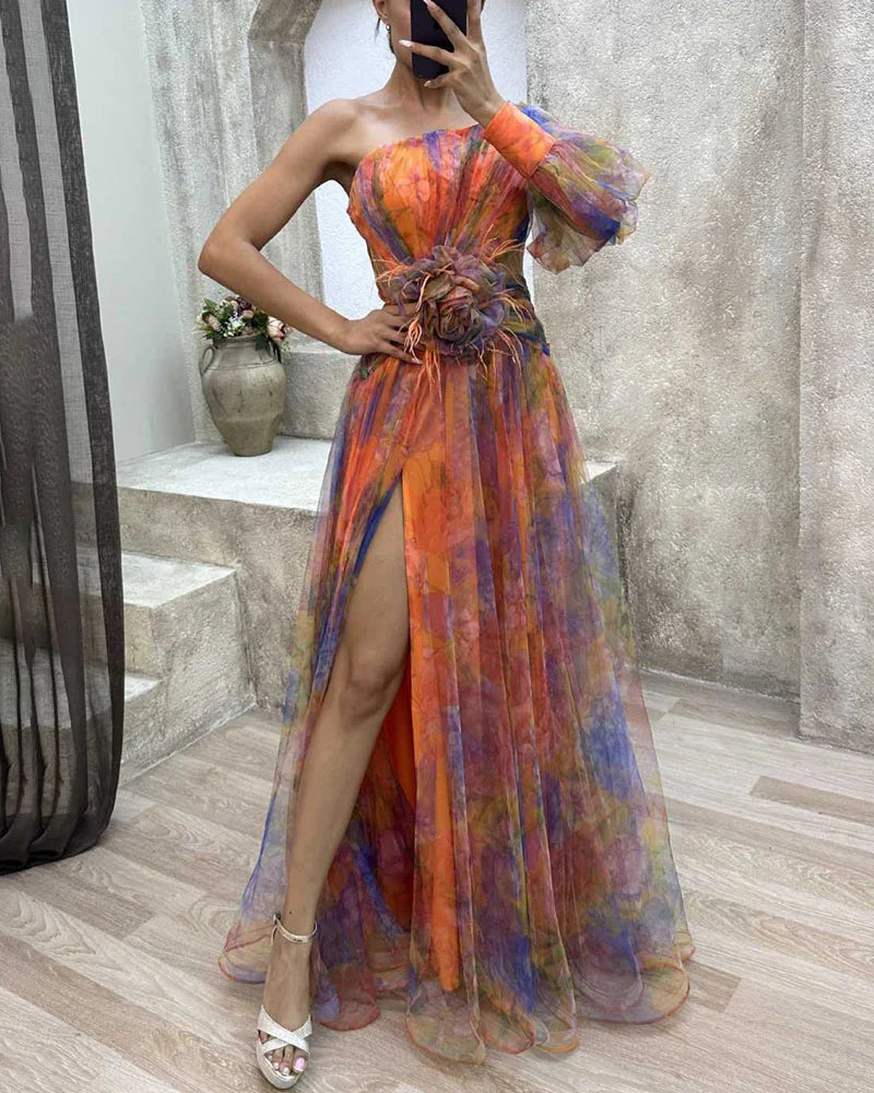 Juliet™ – One-Shoulder Floral Dress