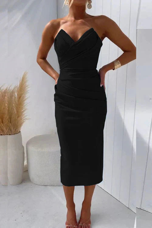 Rachel™ – Strapless Midi Dress
