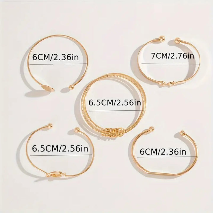Knotted™ | Conjunto de Pulseras de Elegancia Dorada