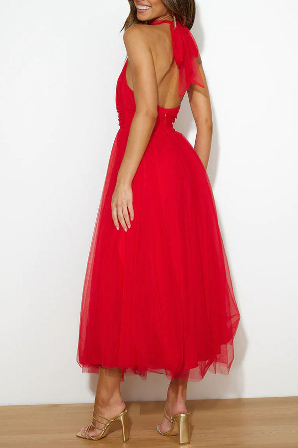 Phoebe™ – Halter Midi Dress