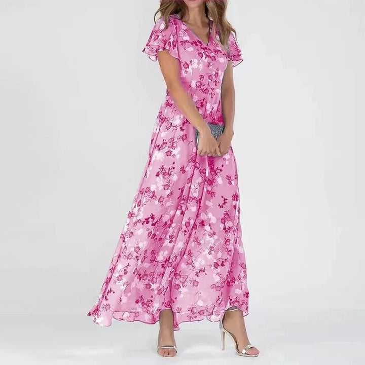 Jasmine™ – Floral V-Neck Maxi Dress