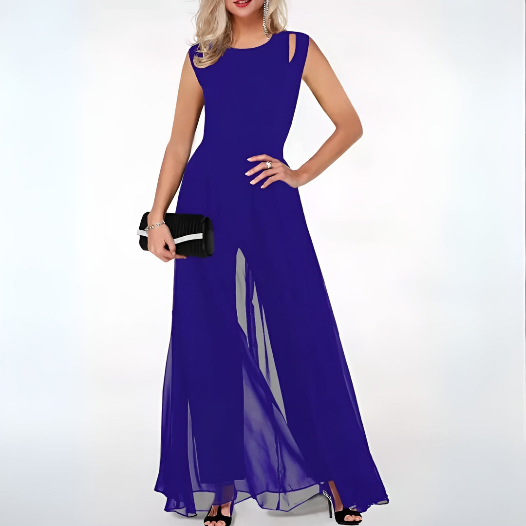 Chloe™ – Sleeveless Flared Jumpsuit