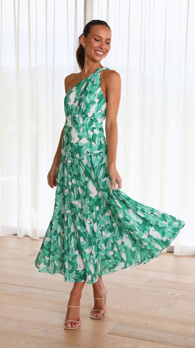 Eliza™ ONE-SHOULDER FLORAL DRESS