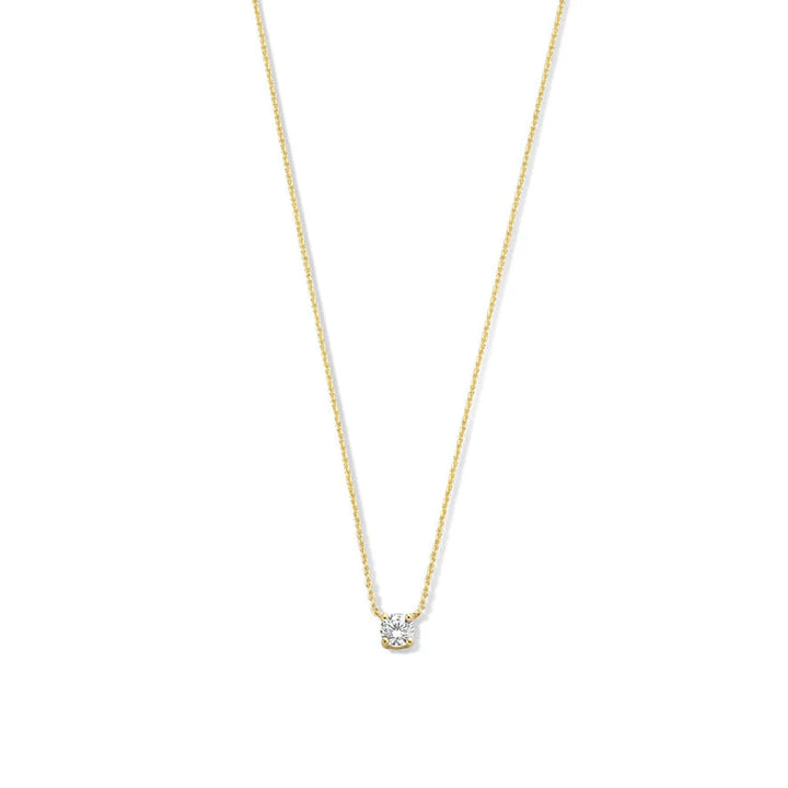 Clea™ | Collar de Piedra Moissanita Dorada