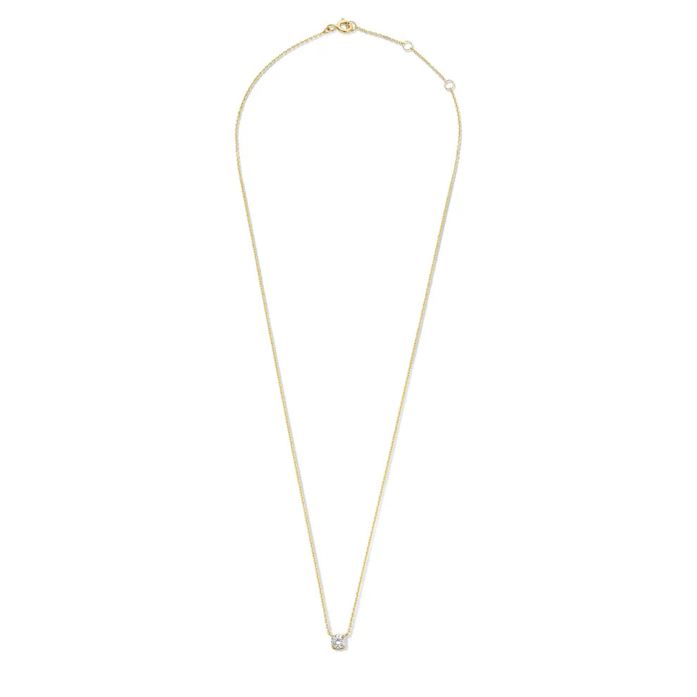 Clea™ | Collar de Piedra Moissanita Dorada