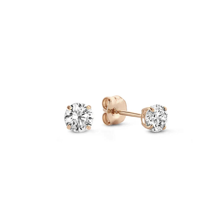 Larmes™ | Pendientes de Stud de Piedra Dorada