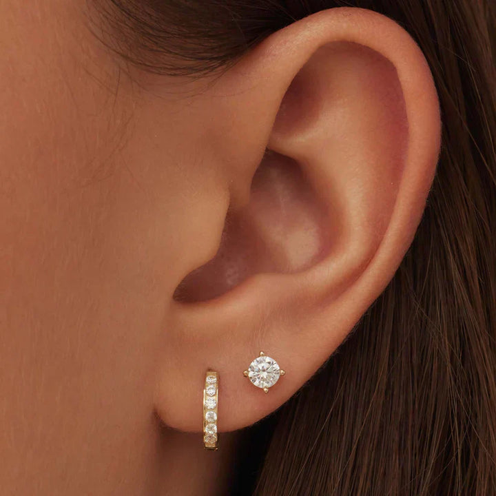 Brillane™ | Conjunto de Pendientes de Piedra Dorada