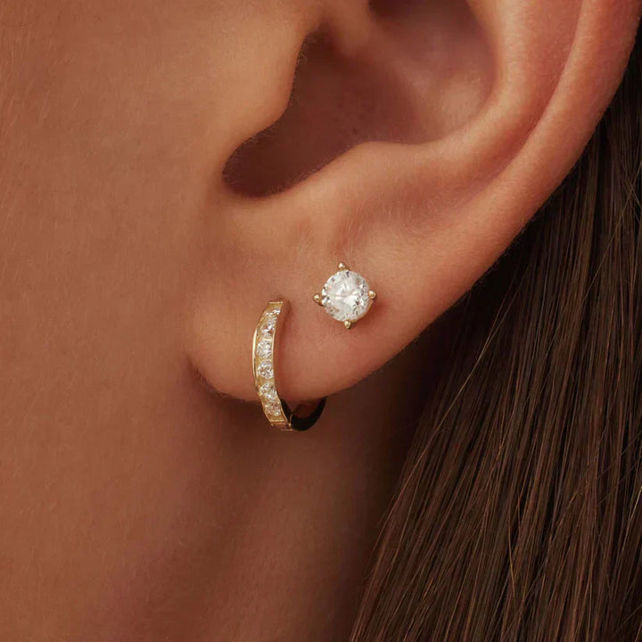 Brillane™ | Conjunto de Pendientes de Piedra Dorada