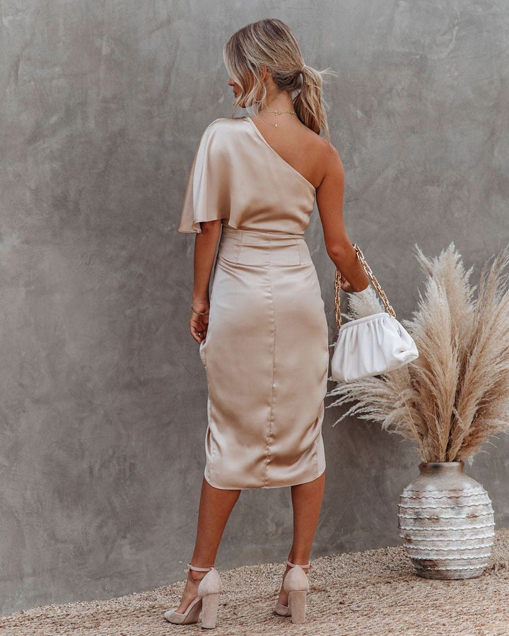 Emma™ – One-Shoulder Midi Dress